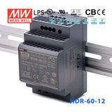 Mean Well HDR-60-12 Ultra Slim Step Shape Power Supply 60W 12V - DIN Rail