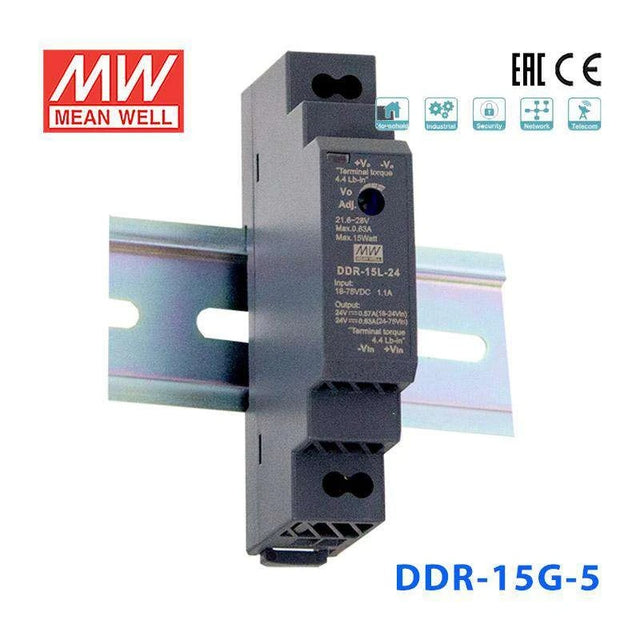 Mean Well DDR-15G-5 DC-DC Converter - 15W - 9~36V in 5V out