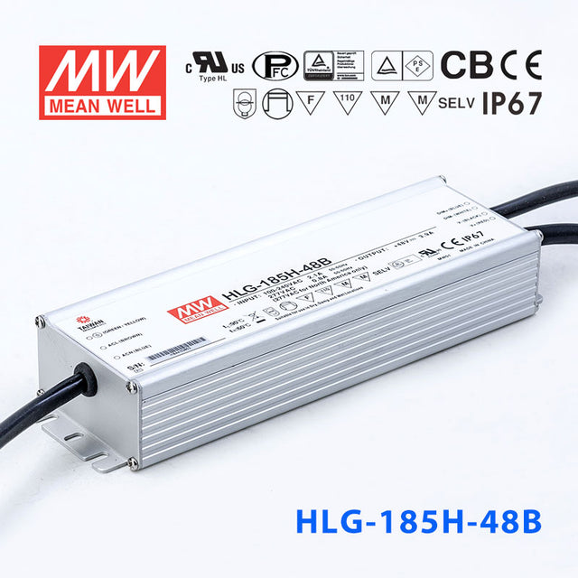 Mean Well HLG-185H-48AB Power Supply 185W 48V - Adjustable and Dimmable