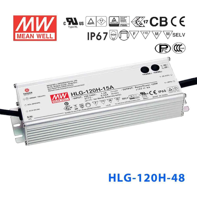 Mean Well HLG-120H-48 Power Supply 120W 48V