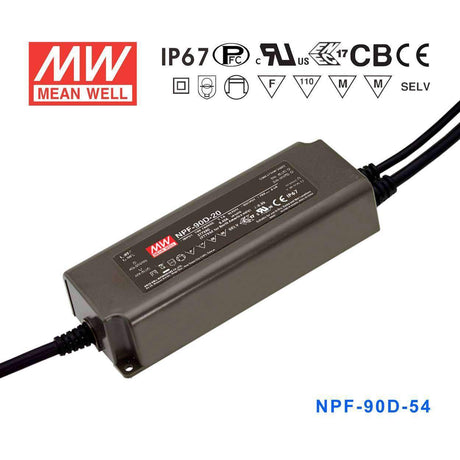 Mean Well NPF-90D-54 Power Supply 90W 54V - Dimmable